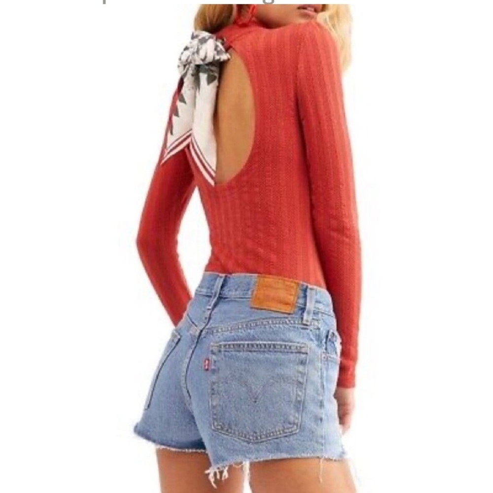 Free People Party In The Back Long-Sleeve Top - Size XS